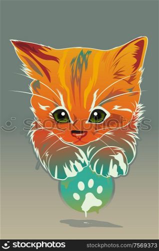 A vector illustration of Cat Animal Poster