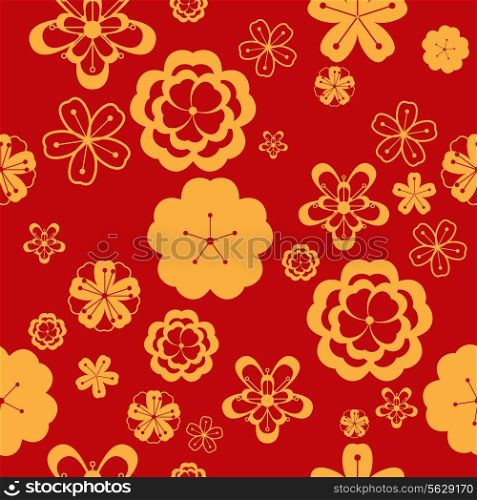 A vector illustration of Chinese New Year Wallpaper Seamless Pattern Background