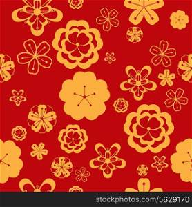 A vector illustration of Chinese New Year Wallpaper Seamless Pattern Background