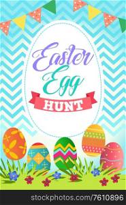 A vector illustration of Easter Egg Hunt Poster