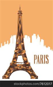 A vector illustration of Eiffel Tower Poster