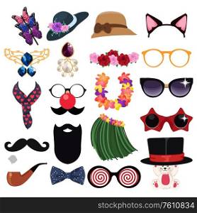 A vector illustration of Fashion Accessories Design Elements