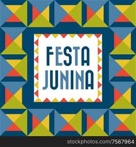 A vector illustration of festa junina poster design