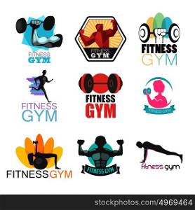 A vector illustration of Fitness Gym Logos