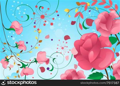 A vector illustration of floral background design