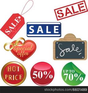 A vector illustration of for sale signs