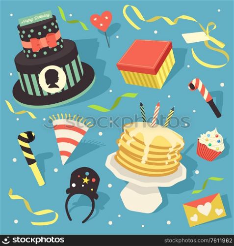 A vector illustration of Happy Birthday Icon Clipart Design Element