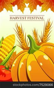 A vector illustration of harvest festival background