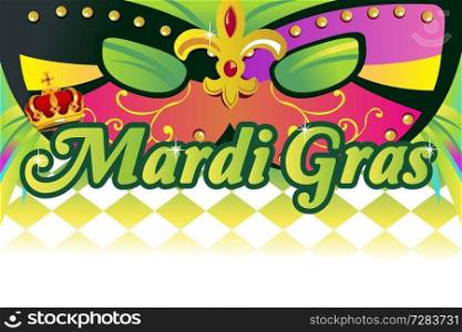 A vector illustration of mardi gras background with copy space