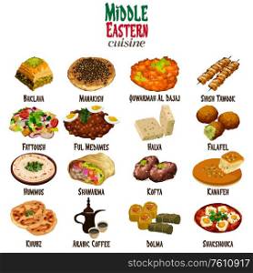 A vector illustration of Middle Eastern Cuisine