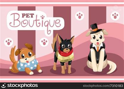 A vector illustration of pet boutique
