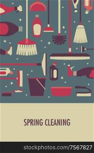 A vector illustration of poster for spring cleaning