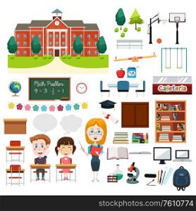 A vector illustration of School Education Related Infographics Elements