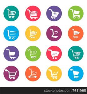 A vector illustration of Shopping Cart Icons Design Elements