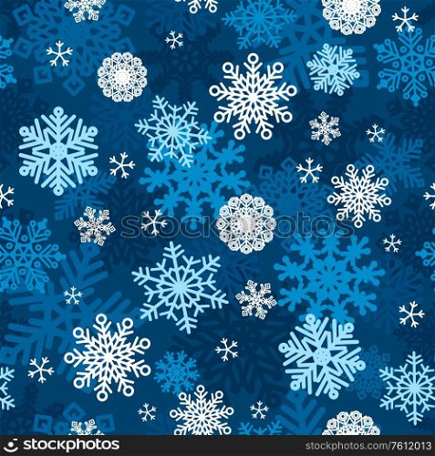 A vector illustration of Snowflakes Winter Wallpaper Seamless Pattern