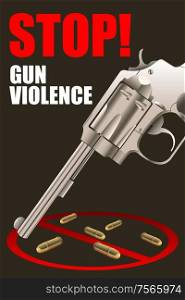 A vector illustration of stop gun violence poster design