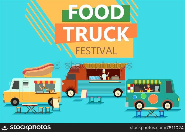 A vector illustration of Street Food Truck Festival Poster