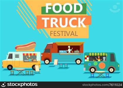 A vector illustration of Street Food Truck Festival Poster