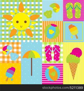 A vector illustration of summer design pattern