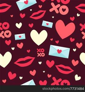 A vector illustration of Valentine Day Wallpaper Seamless Pattern Background