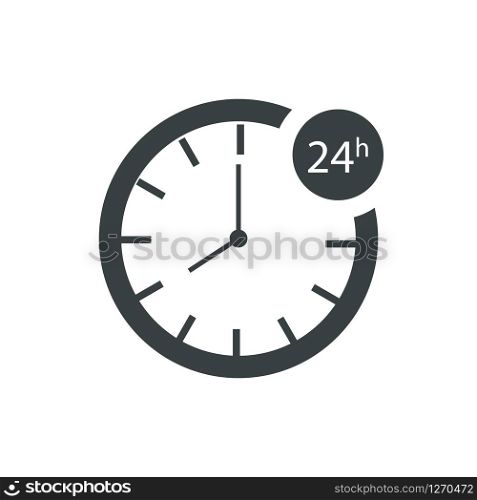 a vector image of a clock that runs twenty-four hours