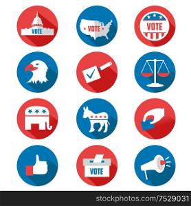 A vector USA presidential election icon sets