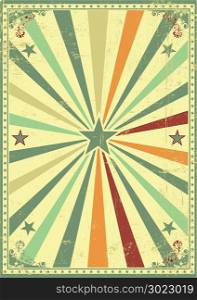 A vintage and retro background with sunbeams for your entertainment