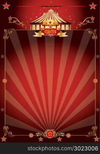 A vintage circus background with sunbeams for your entertainment