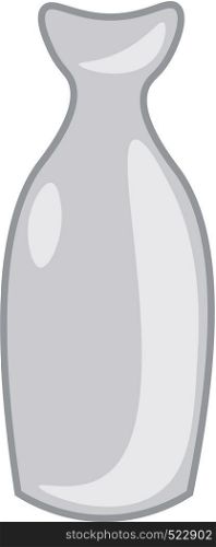 A white bottle of sake vector color drawing or illustration