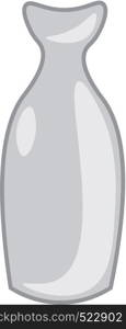 A white bottle of sake vector color drawing or illustration