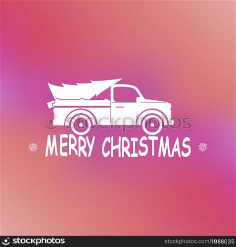 A white car carries a Christmas tree in the trunk.