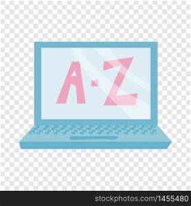 A Z computer icon. Cartoon illustration of A Z computer vector icon for web. A Z computer icon, cartoon style
