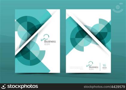 A4 annual report cover. Presentation book or magazine cover, brochure business layout
