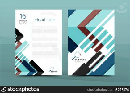 A4 annual report cover. Presentation book or magazine cover, brochure business layout