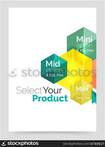 A4 business brochure template. Vector background for business brochure or flyer, presentation and web design navigation layout