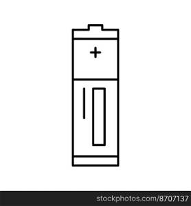 aaa battery power energy line icon vector. aaa battery power energy sign. isolated contour symbol black illustration. aaa battery power energy line icon vector illustration
