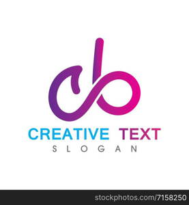 AB letter logo creative modern template vector design