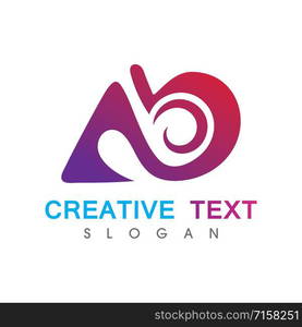 AB letter logo creative modern template vector design