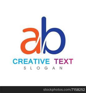 AB letter logo creative modern template vector design