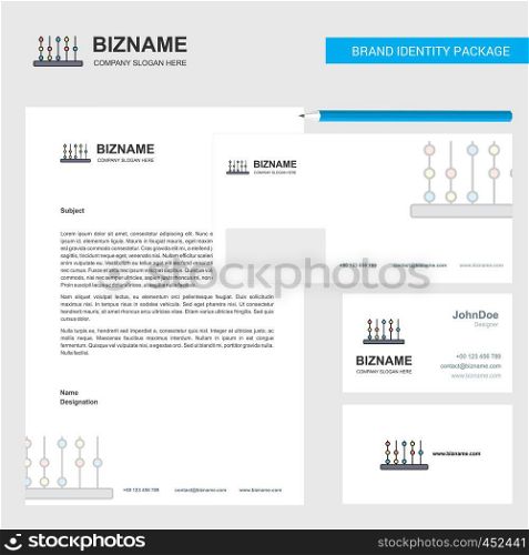 Abacus Business Letterhead, Envelope and visiting Card Design vector template
