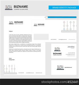 Abacus Business Letterhead, Envelope and visiting Card Design vector template