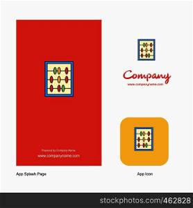 Abacus Company Logo App Icon and Splash Page Design. Creative Business App Design Elements