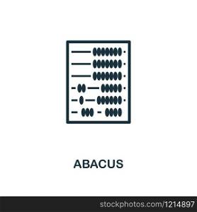 Abacus creative icon. Simple element illustration. Abacus concept symbol design from personal finance collection. Can be used for mobile and web design, apps, software, print.. Abacus icon. Line style icon design from personal finance icon collection. UI. Pictogram of abacus icon. Ready to use in web design, apps, software, print.