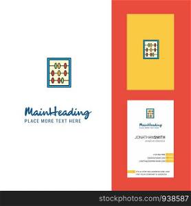 Abacus Creative Logo and business card. vertical Design Vector