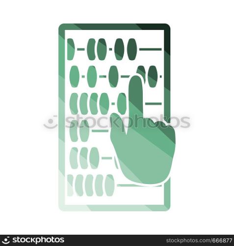 Abacus Icon. Flat Color Ladder Design. Vector Illustration.