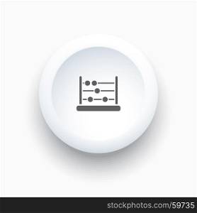 Abacus icon on a white simple button