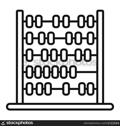 Abacus icon outline vector. Math calculator. Graphic toy. Abacus icon outline vector. Math calculator