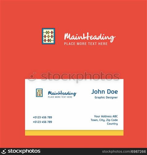 Abacus logo Design with business card template. Elegant corporate identity. - Vector