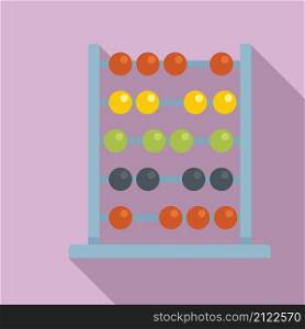 Abacus toy icon flat vector. Math calculator. Counting number. Abacus toy icon flat vector. Math calculator