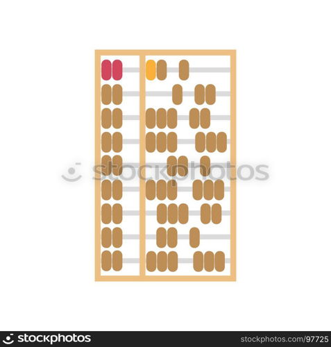 Abacus vector Chinese background illustration. Calculator isolated object wooden antique vintage